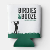 Birdies & Booze Volwassen Golf Verjaardagsfeest Blikjeskoeler (Achterkant)
