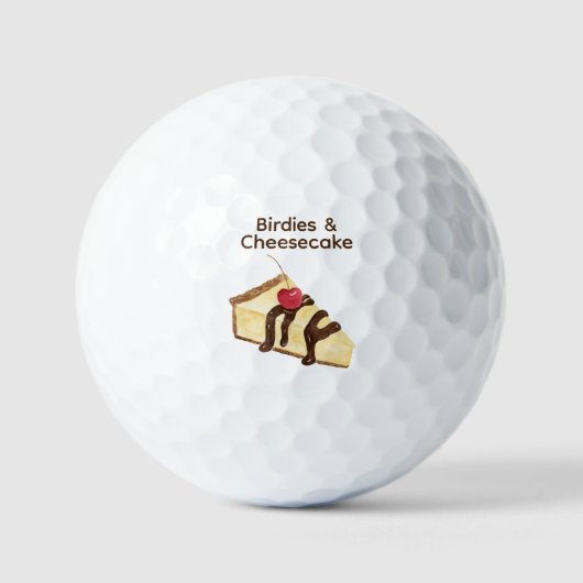 Birdies & Cheesecake met Cherry Golfballen (Voorkant)