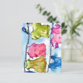 BIRDIES 'flyer' klein briefpapier (Staand voorkant)