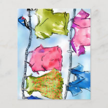 BIRDIES 'flyer' klein briefpapier