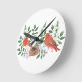 Birdies in het nest ronde klok (Hoek)