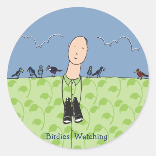 Birdies kijken naar Stickers (Voorkant)
