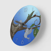 Birdies "Learning to Fly" Clock Ronde Klok (Hoek)