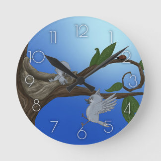 Birdies "Learning to Fly" Clock Ronde Klok