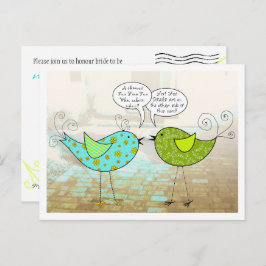Birdies Shower Invitation Uitnodiging Briefkaart