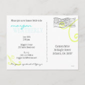 Birdies Shower Invitation Uitnodiging Briefkaart (Achterkant)