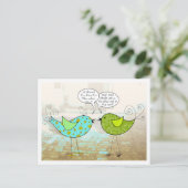 Birdies Shower Invitation Uitnodiging Briefkaart (Staand voorkant)