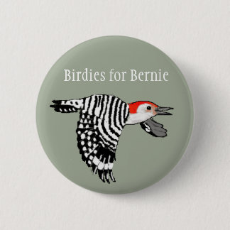 Birdies voor Bernie. - Red-Bellied Woodpecker Ronde Button 5,7 Cm