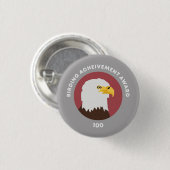 Birding Achievement Award 100 Ronde Button 3,2 Cm (Voorkant /achterkant)