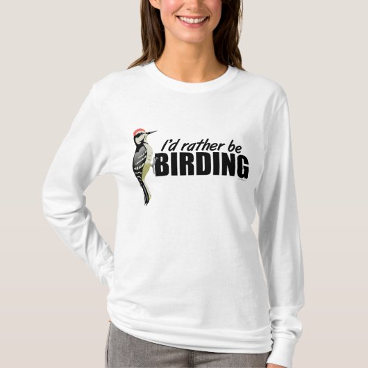 Birding Woodpecker T-shirt (Voorkant)