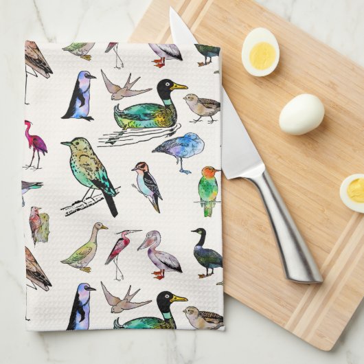 Birdlife Assortment Kitchen Towelen Theedoek (Quarter Fold)
