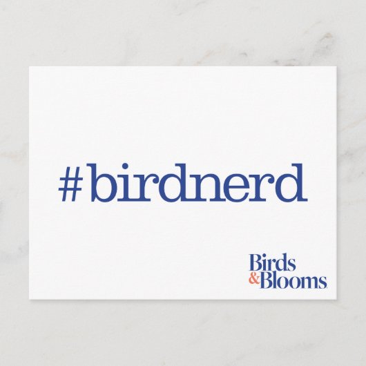 #birdnerd briefkaart (Voorkant)
