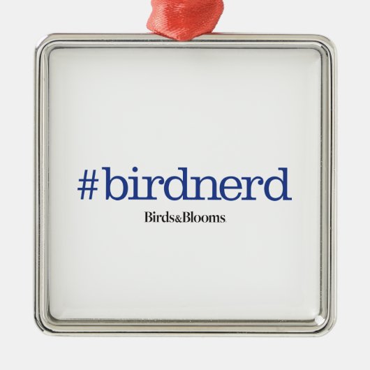 #birdnerd metalen ornament (Voorkant)