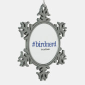 #birdnerd tin sneeuwvlok ornament (Links)