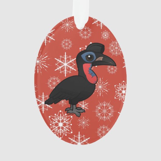 Birdorable Abyssinian Ground Hornbill Ornament (achterkant)