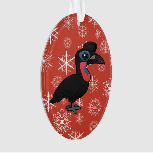 Birdorable Abyssinian Ground Hornbill Ornament (voorkant)