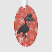 Birdorable Abyssinian Ground Hornbill Ornament (voorkant)