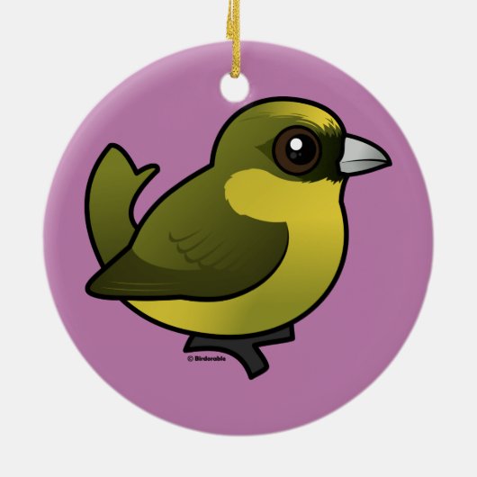 Birdorable Akekee Keramisch Ornament (Achterkant)