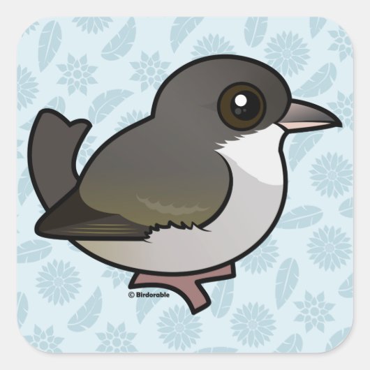 Birdorable 'Akikiki Vierkante Sticker (Voorkant)