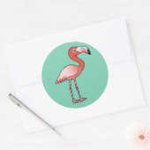 Birdorable American Flamingo Ronde Sticker (Envelop)