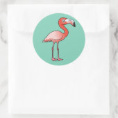 Birdorable American Flamingo Ronde Sticker (Tas)