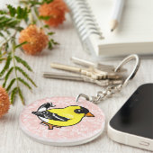 Birdorable American Goldfinch Sleutelhanger (Voorkant Rechts)