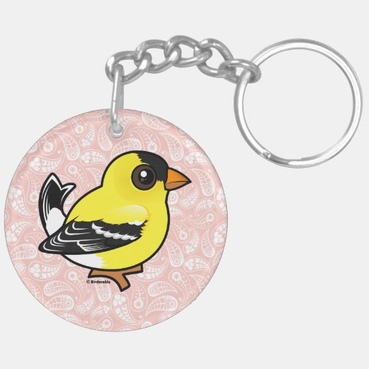 Birdorable American Goldfinch Sleutelhanger (Achterkant Links)