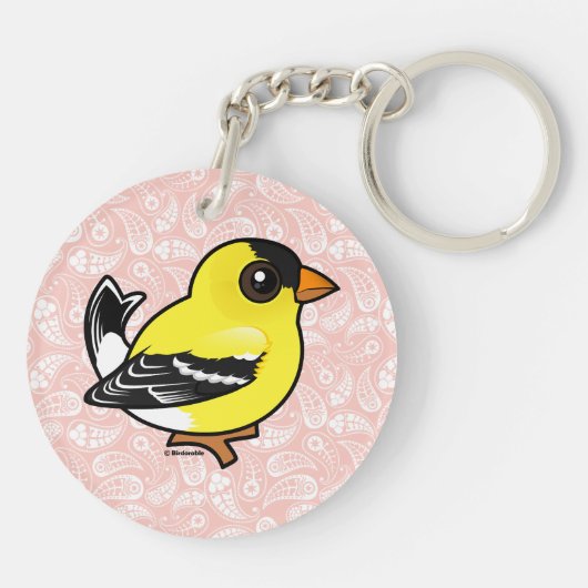 Birdorable American Goldfinch Sleutelhanger (Achterkant)