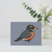 Birdorable American Robin Briefkaart (Staand voorkant)