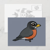 Birdorable American Robin Briefkaart (Voorkant / Achterkant)