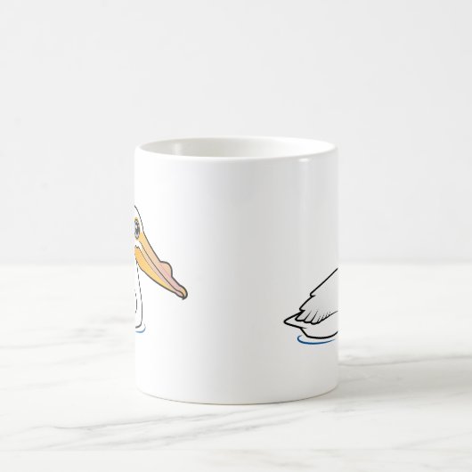 BIrdorable American White Pelican Magische Mok (Center)