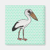 Birdorable Asian OpenBill Magneet (Voorkant)