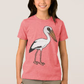 Birdorable Asian OpenBill Tri-Blend Shirt (Voorkant)