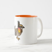 Birdorable Attwater's Prairie Chicken Tweekleurige Koffiemok (Voorkant rechts)