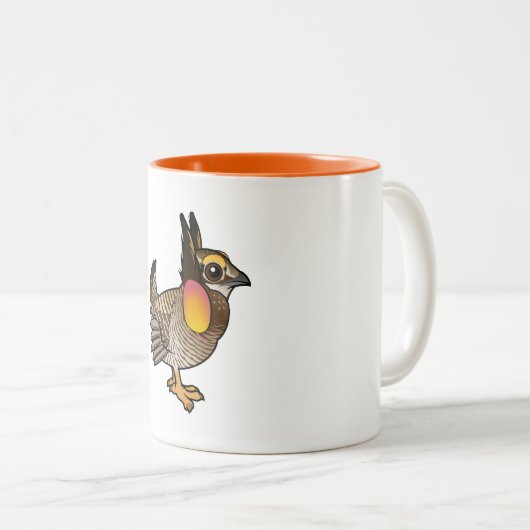 Birdorable Attwater's Prairie Chicken Tweekleurige Koffiemok (Voorkant rechts)
