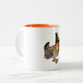 Birdorable Attwater's Prairie Chicken Tweekleurige Koffiemok (Voorkant links)