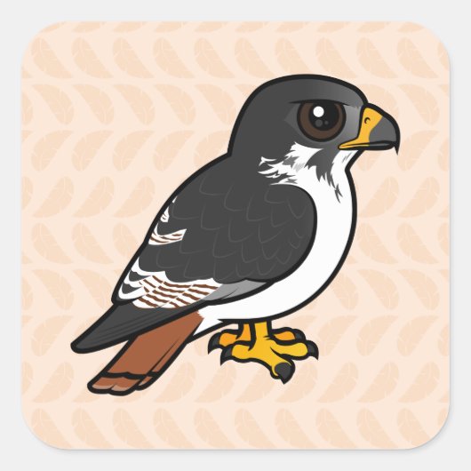 Birdorable Augur Buzzard Vierkante Sticker (Voorkant)