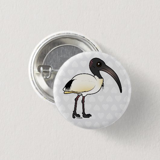 Birdorable Australian Ibis Ronde Button 3,2 Cm (Voorkant /achterkant)