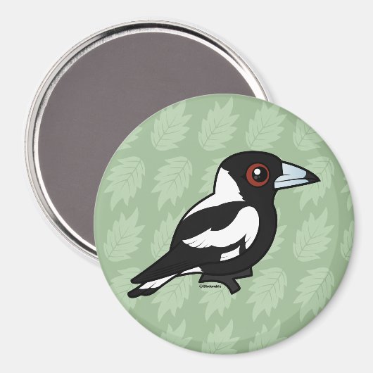 Birdorable Australian Magpie Magneet (Voorkant / Achterkant)