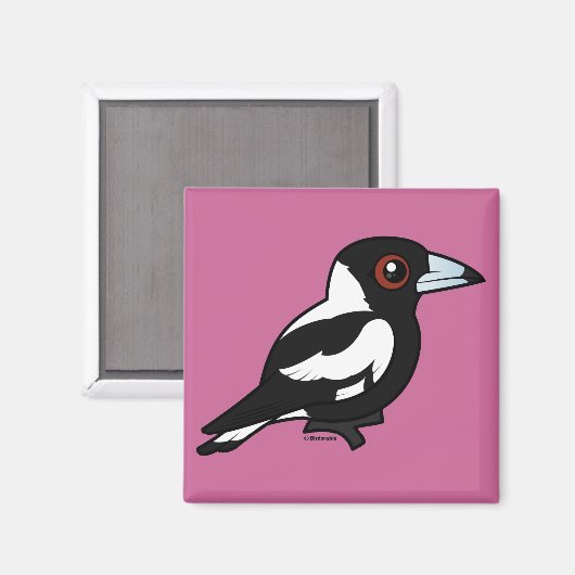 Birdorable Australian Magpie Magneet (Voorkant / Achterkant)