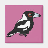 Birdorable Australian Magpie Magneet (Voorkant)