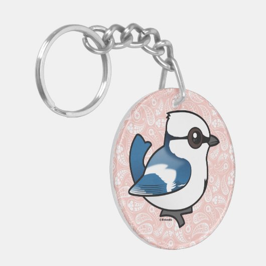 Birdorable Azure Tit Sleutelhanger (Voorkant Links)