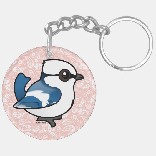Birdorable Azure Tit Sleutelhanger (Achterkant Links)