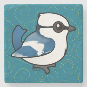 Birdorable Azure Tit Stenen Onderzetter
