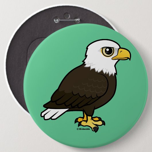 Birdorable Bald Eagle Ronde Button 6,0 Cm (Voorkant /achterkant)