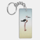 Birdorable Banded Stilt Sleutelhanger (Voorkant Links)