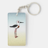 Birdorable Banded Stilt Sleutelhanger (achterkant)