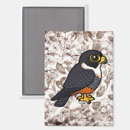 Birdorable Bat Falcon Schattigee Cartoon Raptor Magneet (Voorkant / Achterkant)