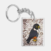 Birdorable Bat Falcon Schattigee Cartoon Raptor Sleutelhanger (Voorkant Links)