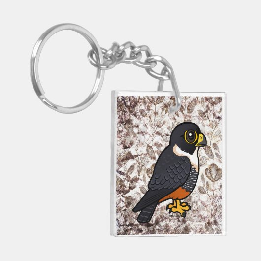 Birdorable Bat Falcon Schattigee Cartoon Raptor Sleutelhanger (Voorkant Links)
